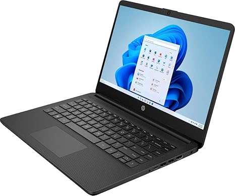 HP 14 Inch HD N4120 Intel Celeron 16gb 128gb Windows 11 Black Laptop