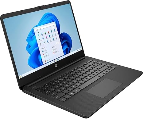 HP 14 Inch HD N4120 Intel Celeron 16gb 128gb Windows 11 Black Laptop