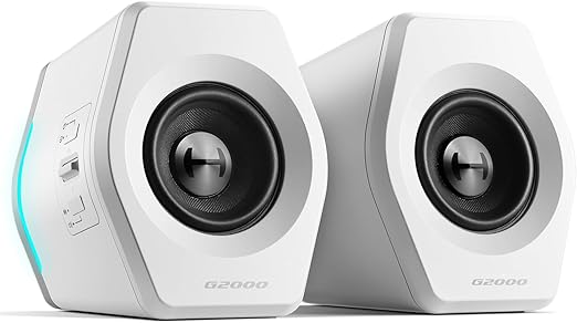Hecate by Edifier G2000 White RGB Light Effect Desktop Gaming Speakers NEW