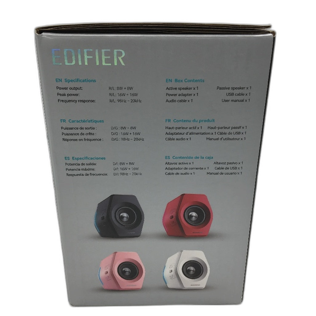 Hecate by Edifier G2000 White RGB Light Effect Desktop Gaming Speakers NEW