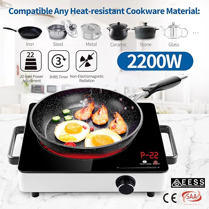 1800W/3500W+50W Portable Electric Ceramic Hotplate Stove Infrared Cooker NEW
