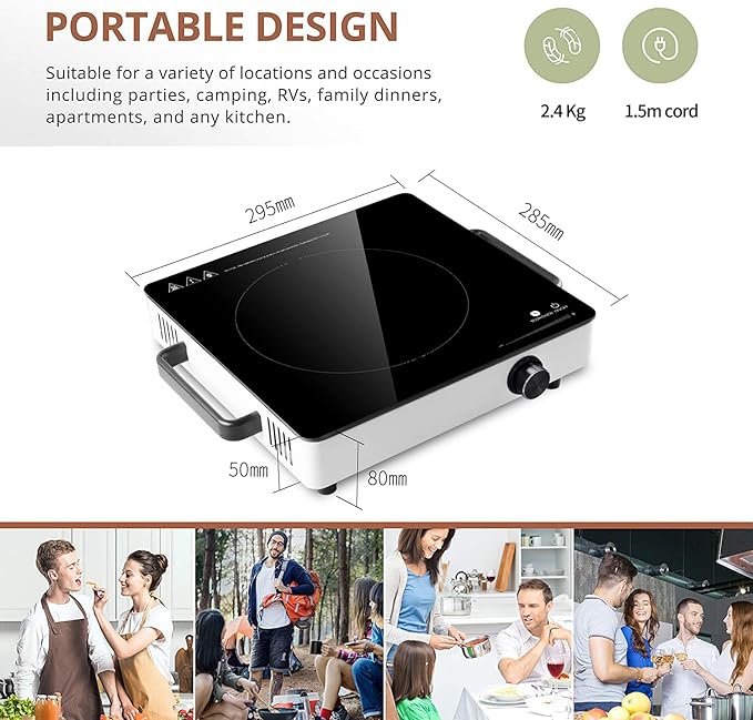 1800W/3500W+50W Portable Electric Ceramic Hotplate Stove Infrared Cooker NEW