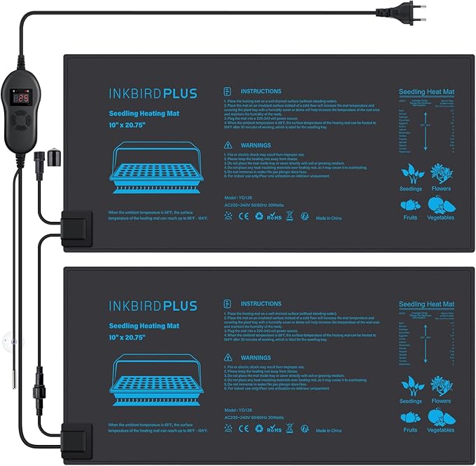 InkBirdPlus 2 in 1 Daisy Chain Plant Heat Mat with Thermostat Controller NEW