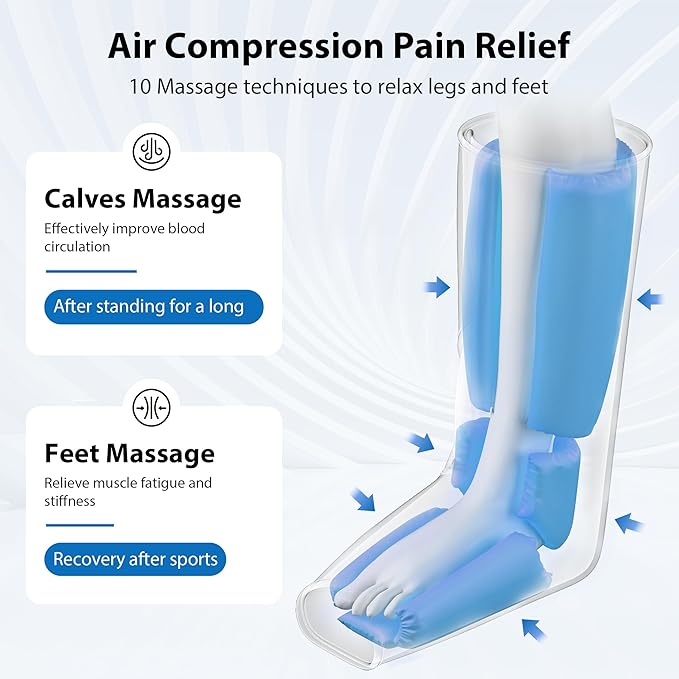 Cincom CM-018A 12W 2 Mode 3 Intensity Air Compression Leg Massager NEW