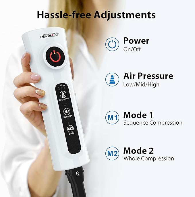 Cincom CM-018A 12W 2 Mode 3 Intensity Air Compression Leg Massager NEW