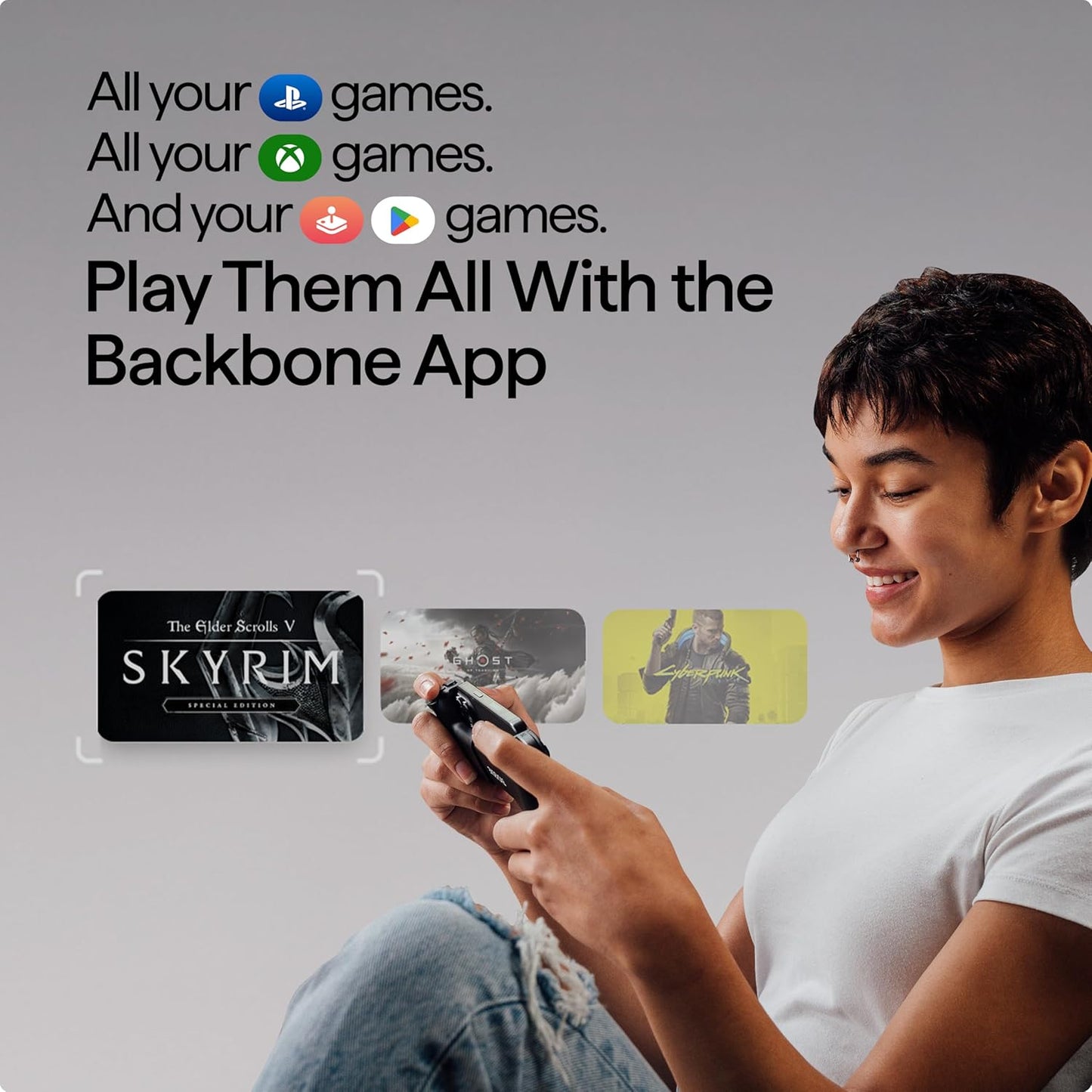 Backbone One Mobile Gaming Controller for USB C  Android IOS in Black DEMO