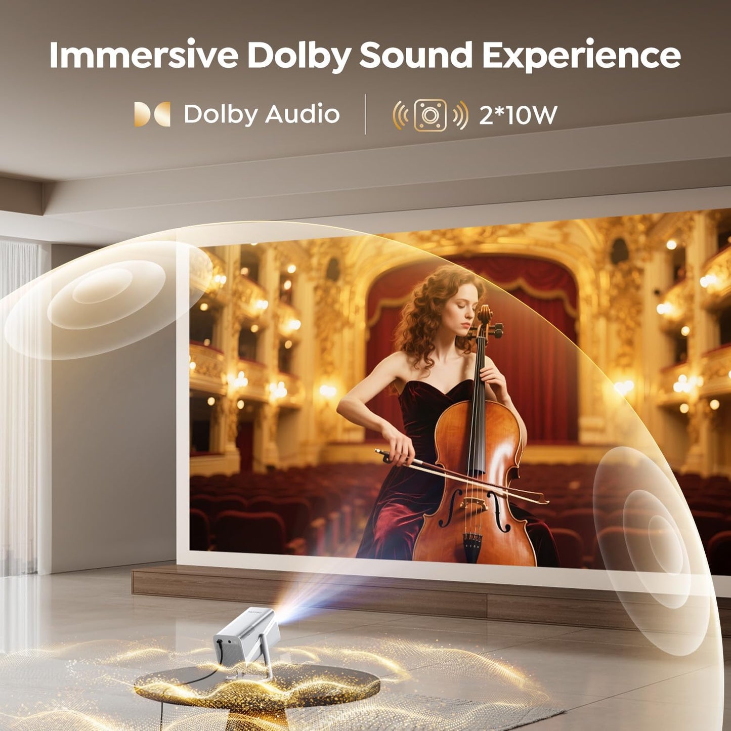 Toptro TP1 Dolby Audio 1080p 4k Support Bluetooth Smart Home Projector DEMO
