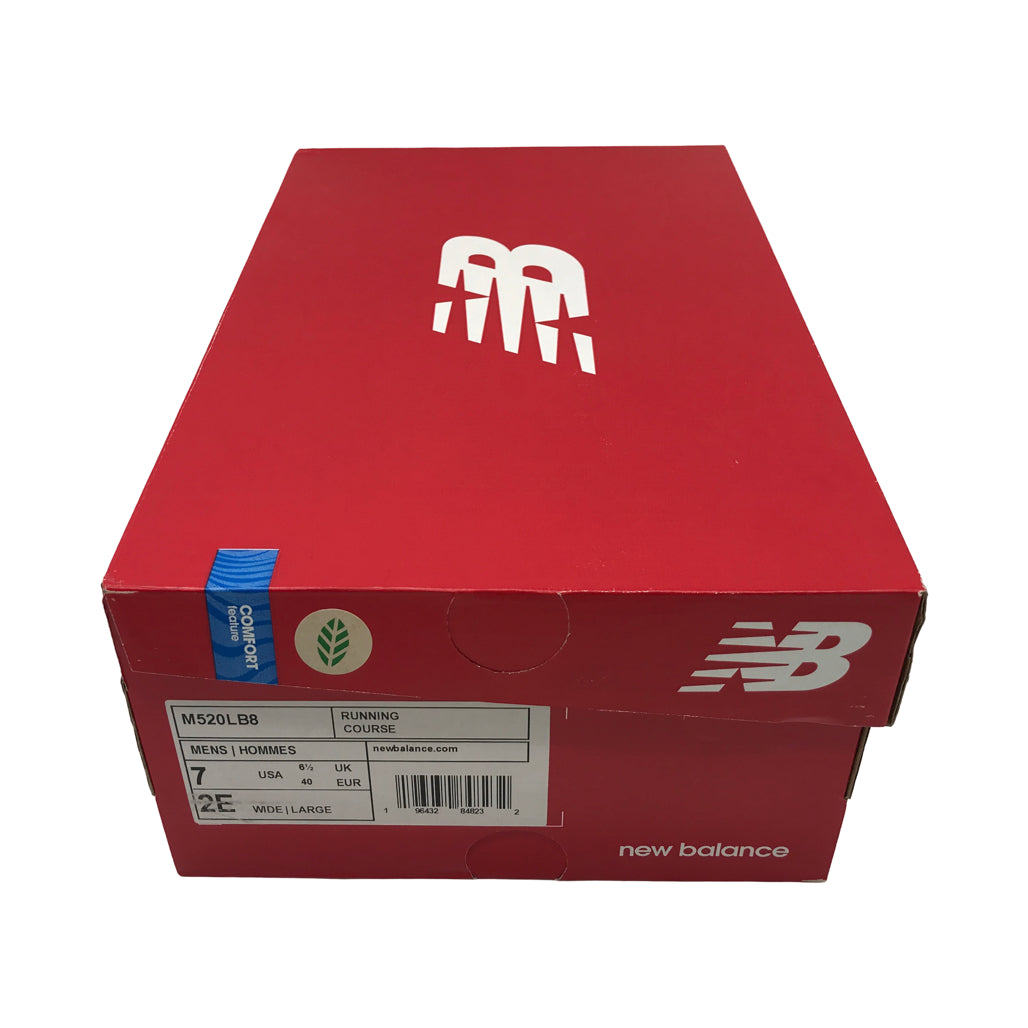 New Balance 520 V8 Recycled Rubber Running Shoes Black Mens Size WIDE US 7 NEW