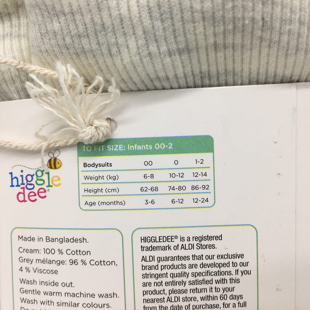 Higgledee 2 Pack 4 Pce Cotton Infant Bodysuits Baby Size 1-2 NEW