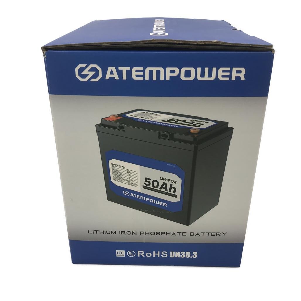 Atem Power 50Ah 12V Lithium Battery LiFePO4 Marine/Caravan Battery NEW