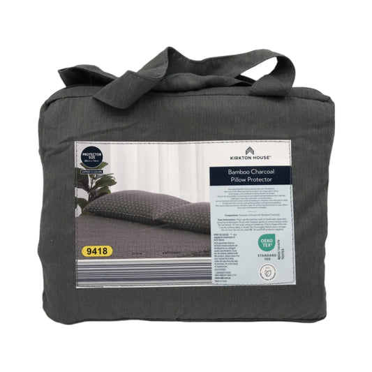 Kirkton House Bamboo Charcoal Pillow Protector Grey NEW