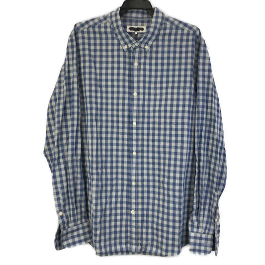 Jeanswest Blue & Grey Checkered Long Sleeve Button Up Shirt Mens Size L NEW