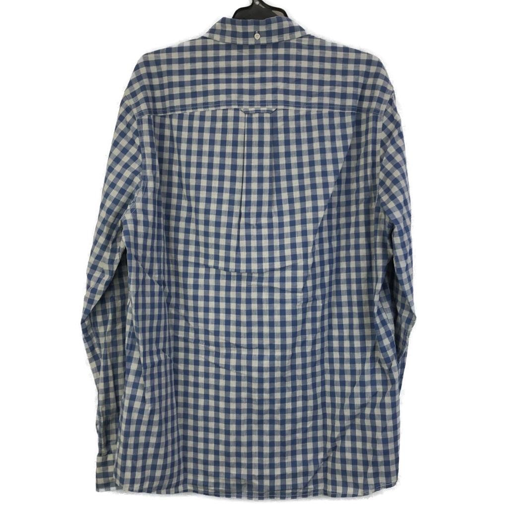 Jeanswest Blue & Grey Checkered Long Sleeve Button Up Shirt Mens Size L NEW