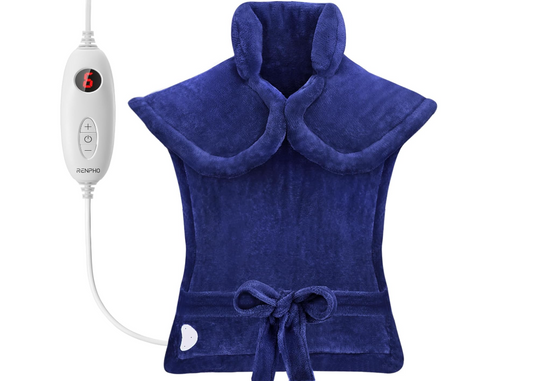 Renpho Neck & Shoulder Electric Heating Pad Dark Blue Model: R-U008 NEW