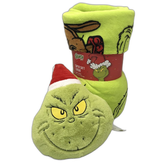 Super Soft Ultra Warm Grinch Chrismas Throw One Size NEW