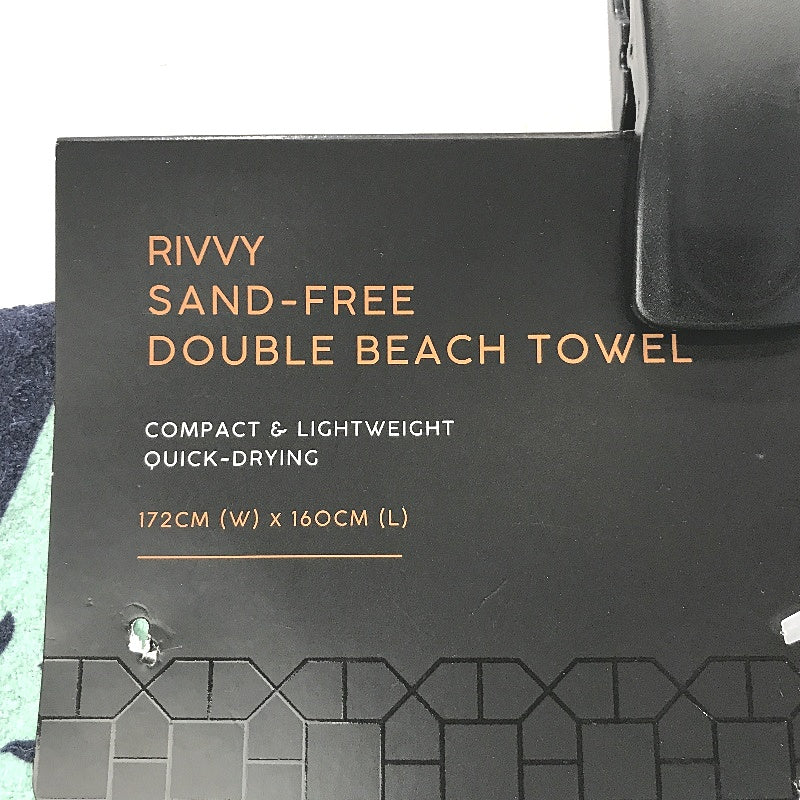 Rivvy Free Quick Drying Double Beach Towel Size 172x160cm NEW