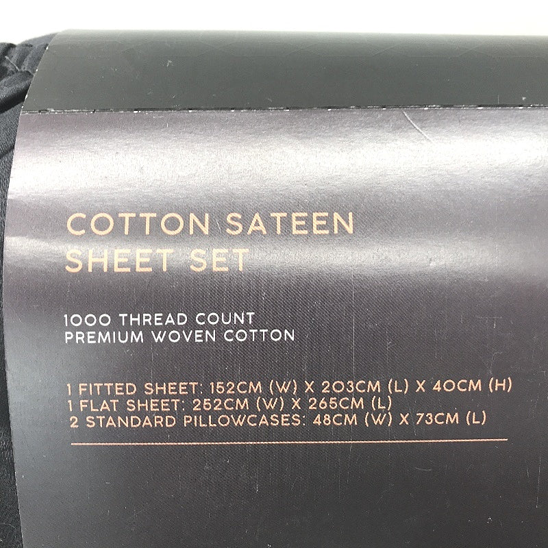 1000 Thread Count Premium Woven Cotton Queen Bed Set NEW