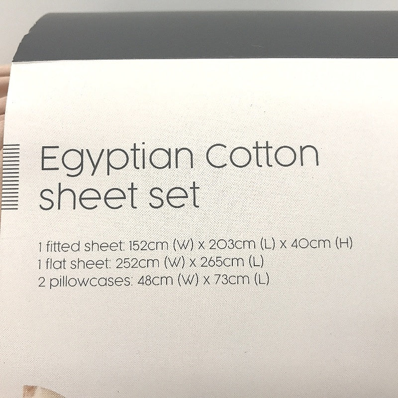 Egyptian Cotton Queen Peach Bed Sheet Set NEW