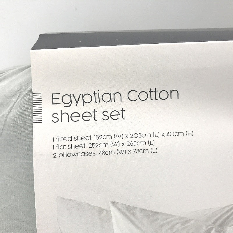 Egyptian Cotton Queen Grey Bed Sheet Set NEW