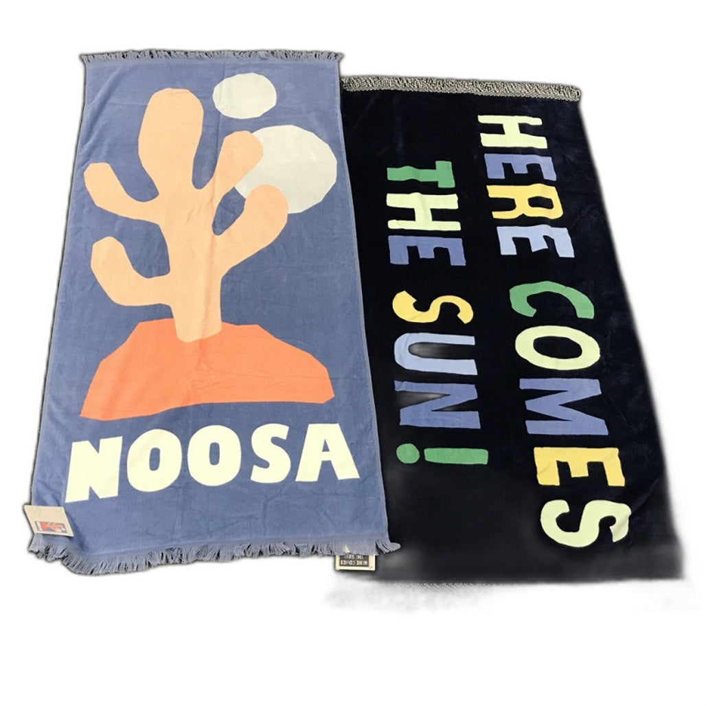 Set of 2 Noosa & Here Comes the Sun Beach Summer Towels NEW