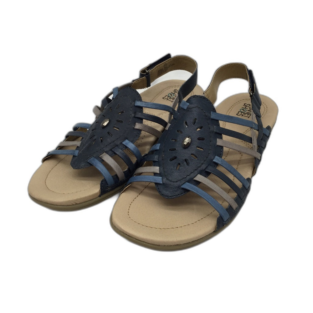 Planet Shoes Zenga 2 Navy Sling Back Sandals Ladies Size 11 NEW