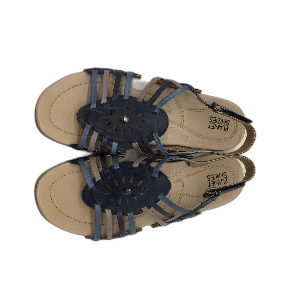 Planet Shoes Zenga 2 Navy Sling Back Sandals Ladies Size 11 NEW