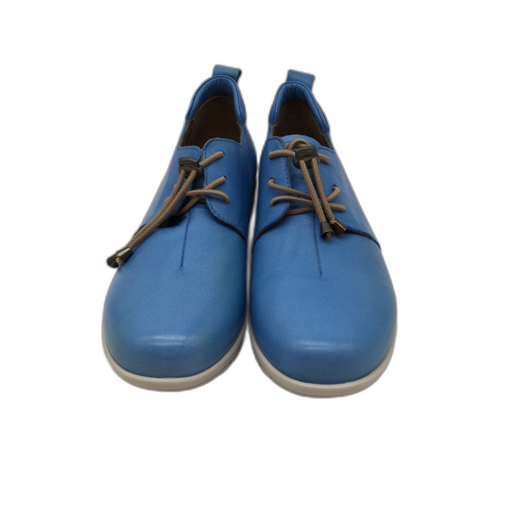 Adesso Sarah Sky Blue Leather Toggle Lace Ladies Shoes EUR 41 NEW