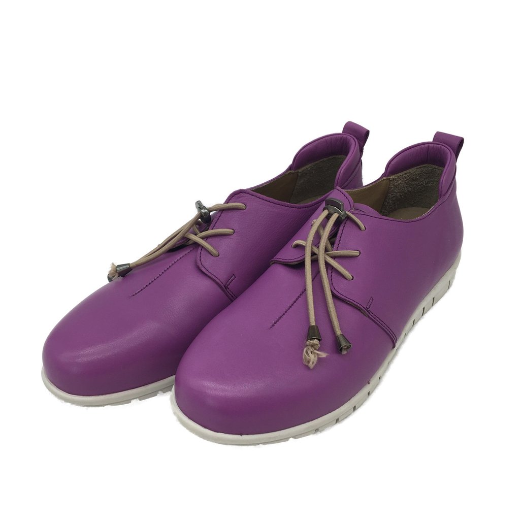 Adesso Sarah Violet Leather Toggle Lace Ladies Shoes EUR 42 NEW