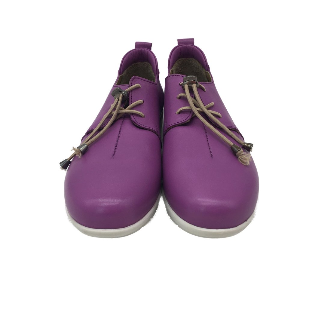 Adesso Sarah Violet Leather Toggle Lace Ladies Shoes EUR 42 NEW