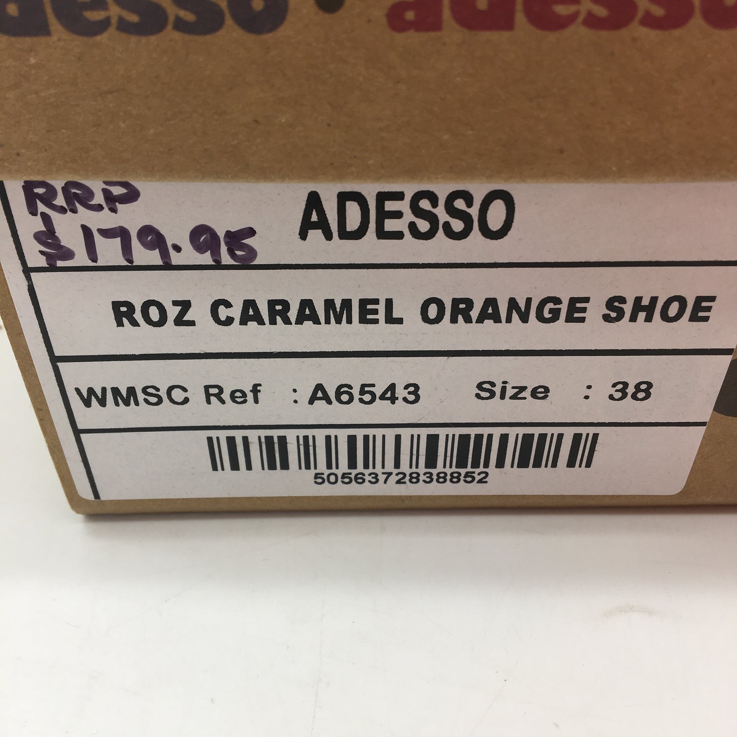 Adesso Roz Caramel Orange Seude Leather Shoe Ladies Size 38 NEW