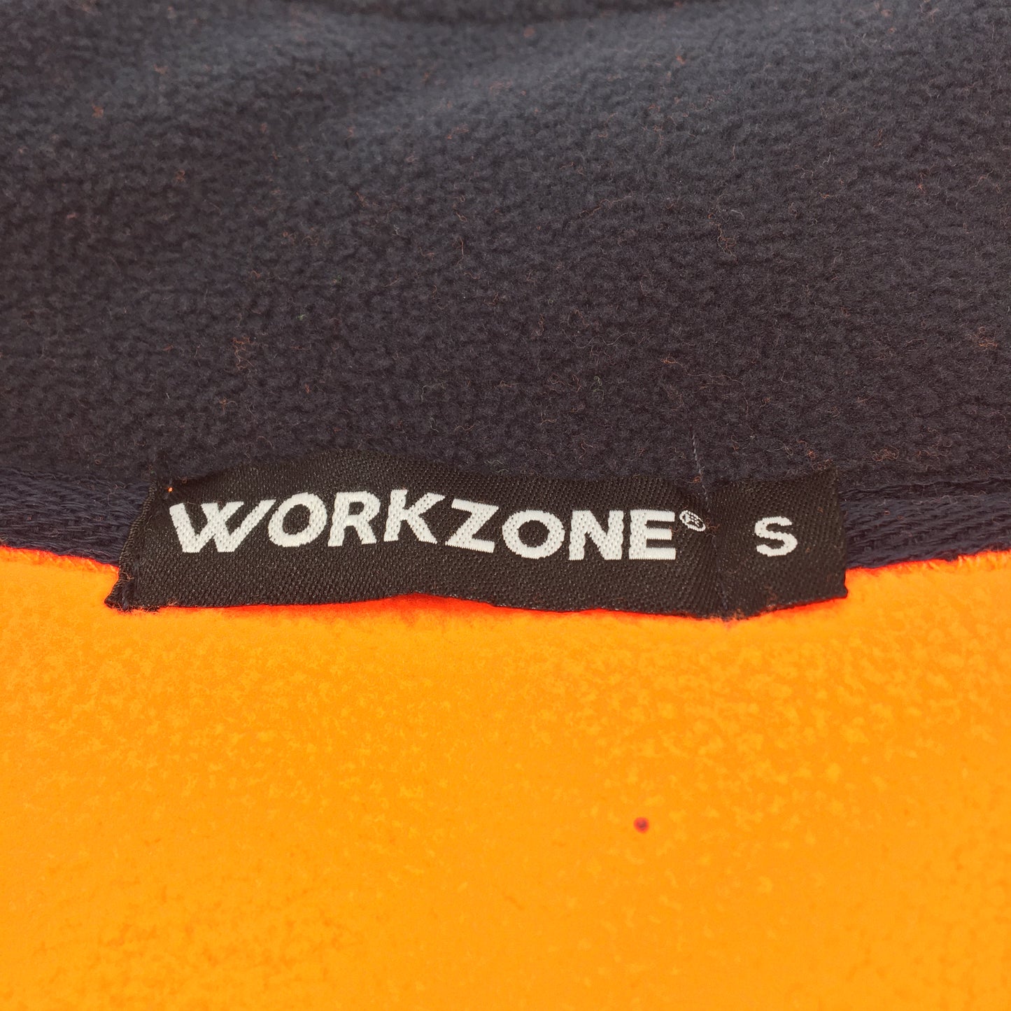 Workzone Orange Hi-Vis Fleece 1/4 Zip Jumper Top Mens Size S NEW