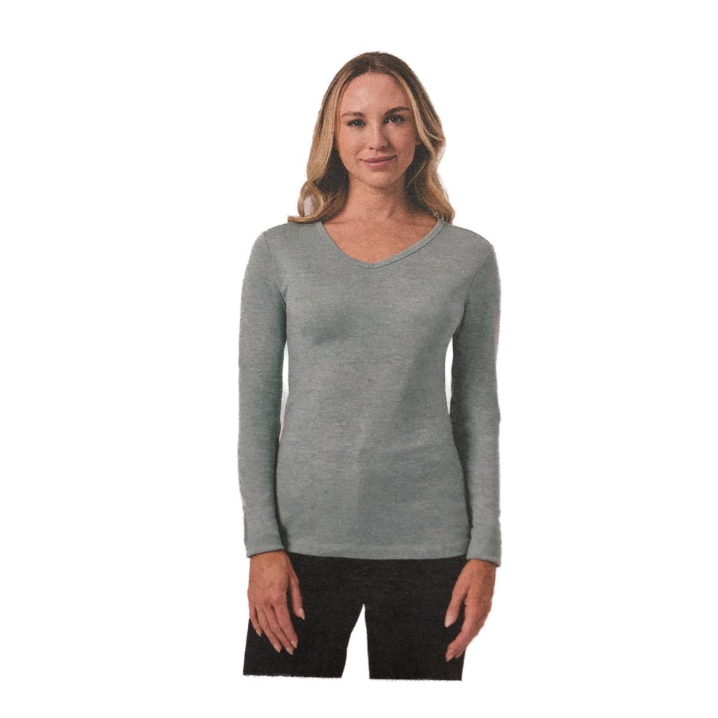 Crane Performance Merino Wool Green Long Sleeve Top Ladies Size L NEW