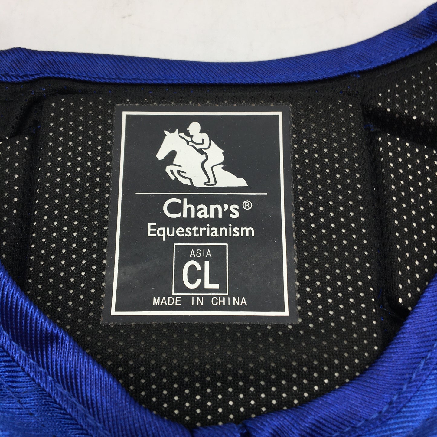 Chan's Equestrianism Blue Soft Padded Horse Riding Saftey Vest Childs Large NEW