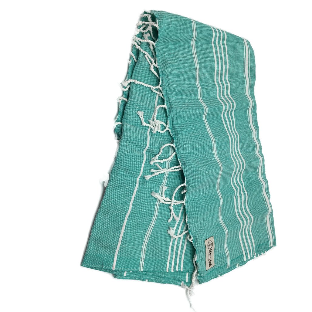 Sand Cloud 100% Turkish Cotton Aqua Seafoam Classic Towel 38" x 64" NEW