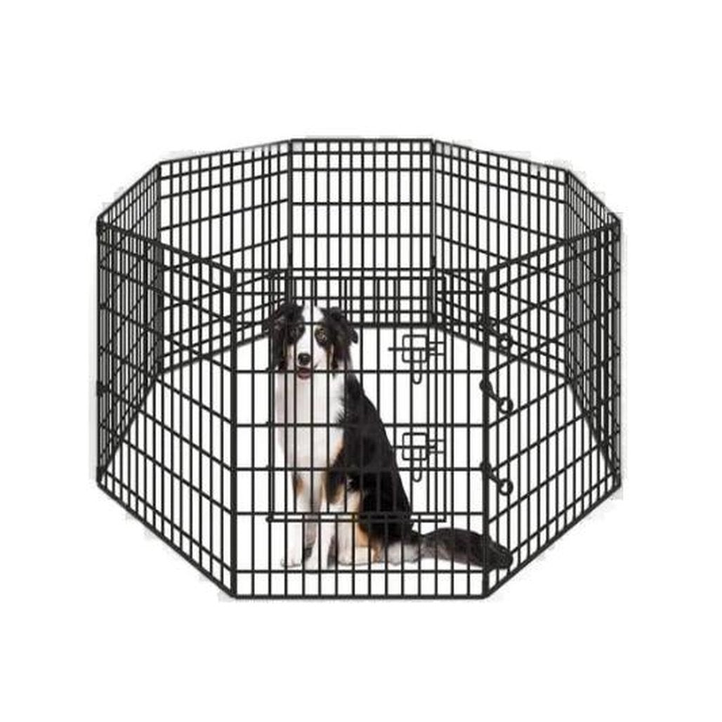 Beastie Foldable Metal Black Pet Dog Playpen Exercise Cage NEW