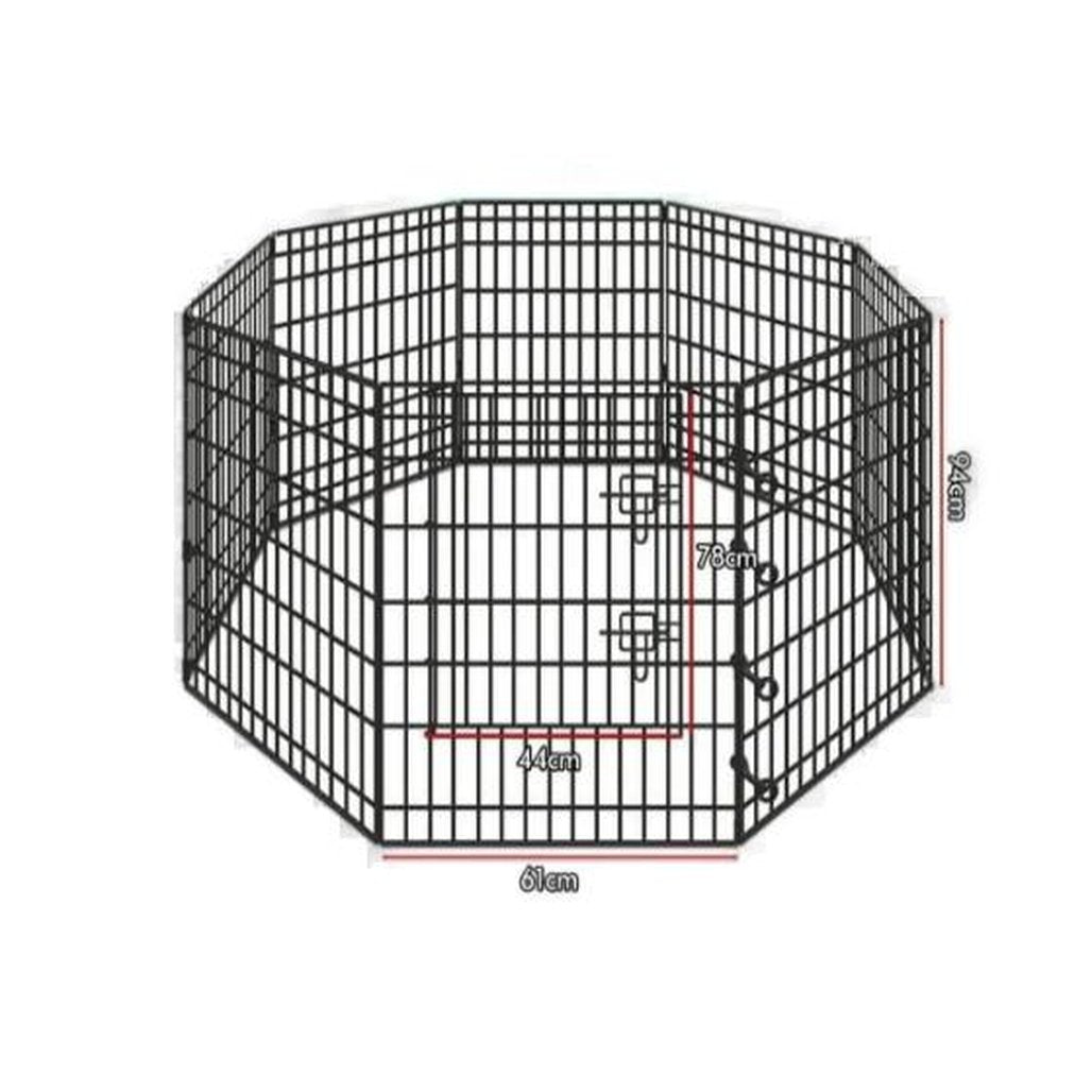 Beastie Foldable Metal Black Pet Dog Playpen Exercise Cage NEW