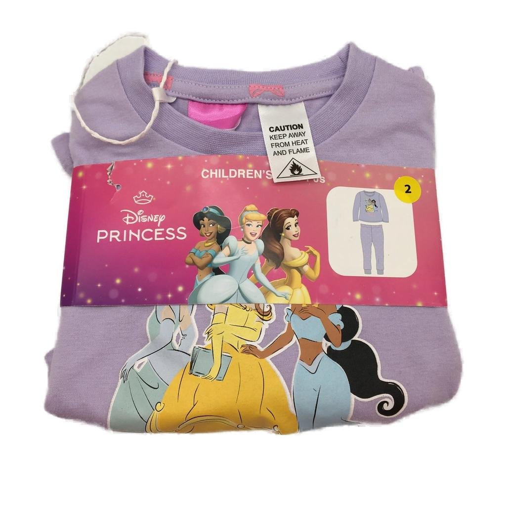 Disney Princess Licensed Girls PJs Set of 3 Size 2 NEW