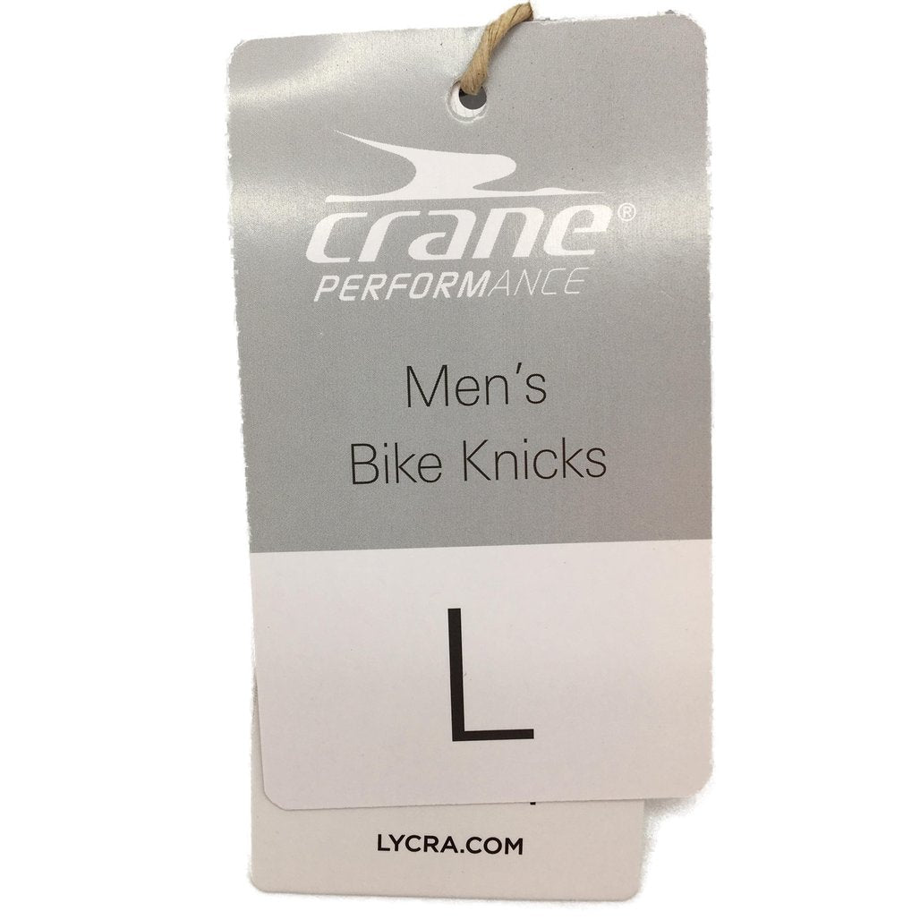 Crane Performance Mens Black Bike Knick Bicycle Shorts Size L NEW