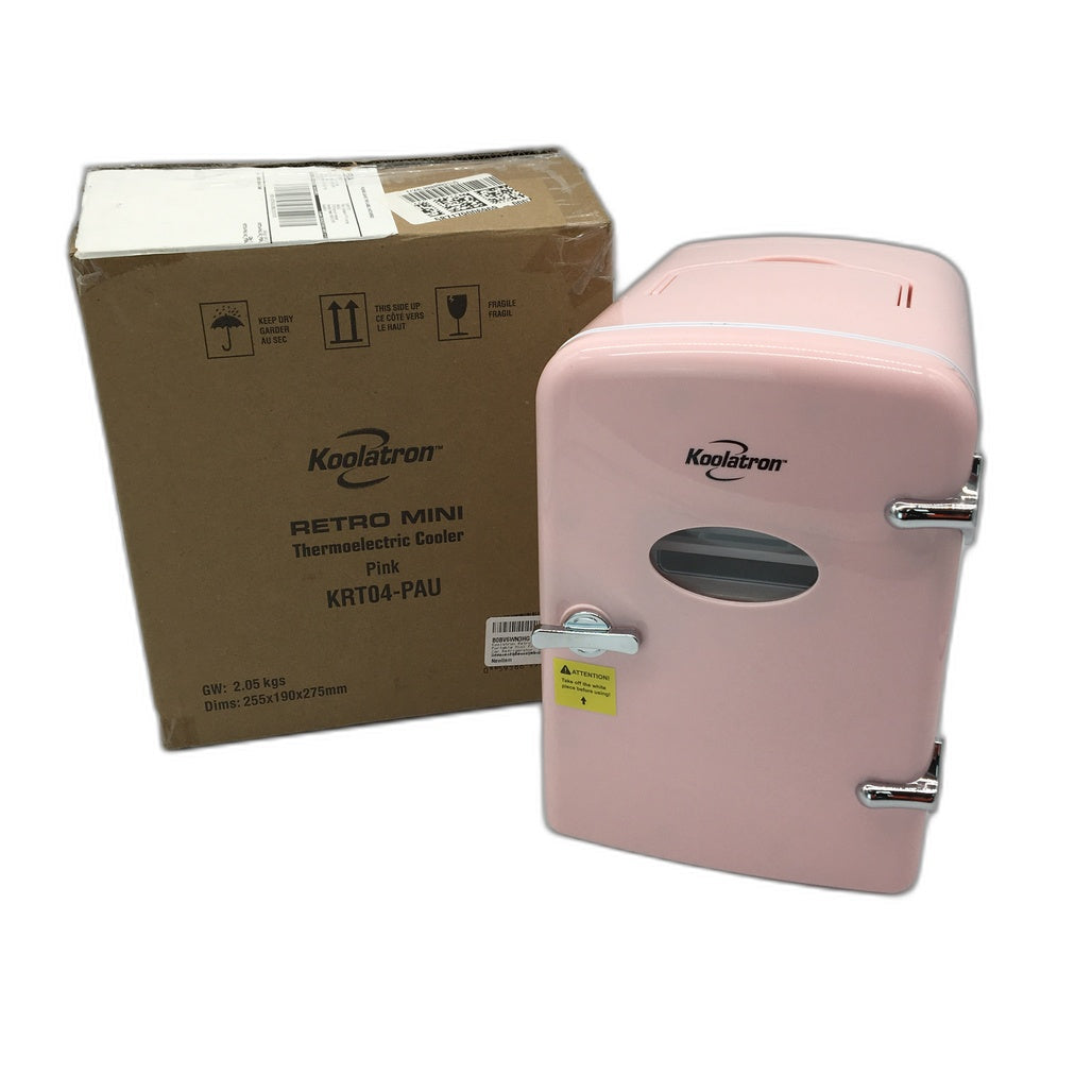 Koolatron 4L Retro Mini Thermoelectric Cooler 12V DC 220V AC Pink DEMO