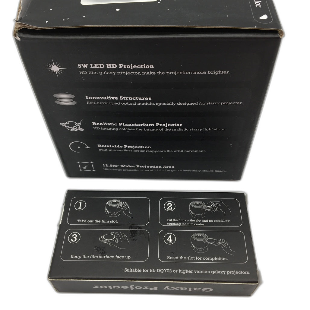 Galaxy Projector with 5W LED HD Projection & 12 Built-in Discs in White NEW