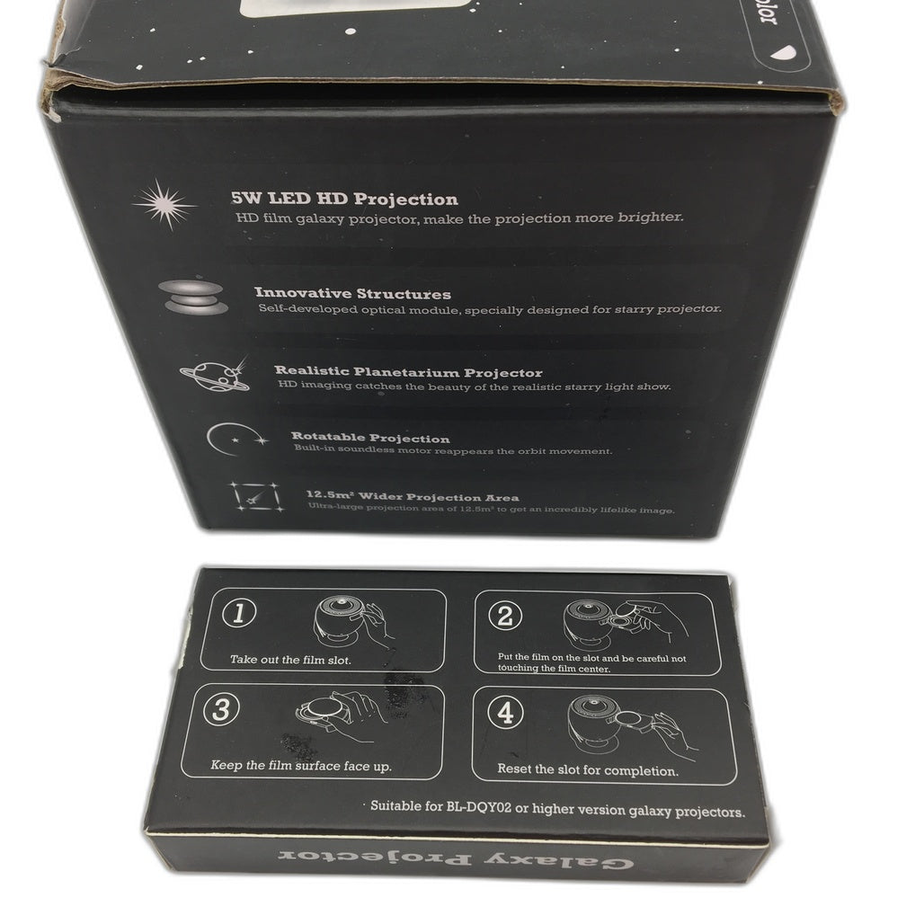 Galaxy Projector with 5W LED HD Projection & 12 Built-in Discs in White NEW