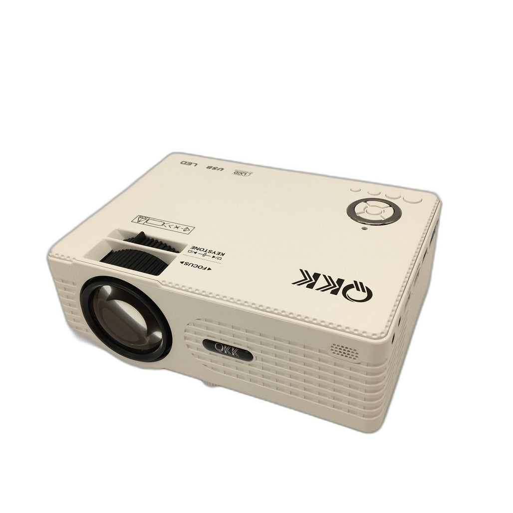 QKK Mini Projector Home Theater PJ0436 AKO210605-33V White NEW