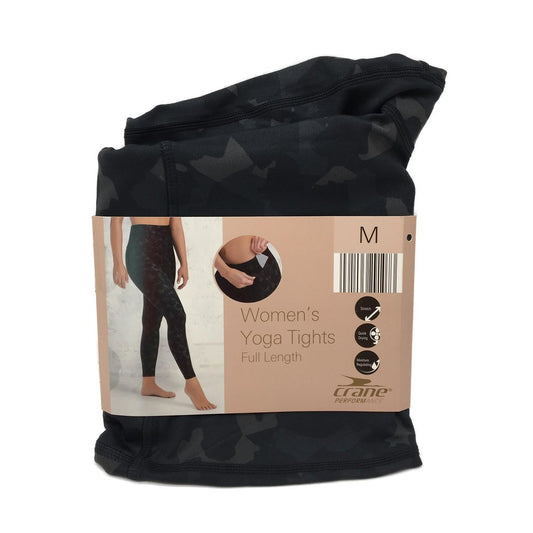 Crane Performance Womens Black Yoga Full Length Tights Size M NEW