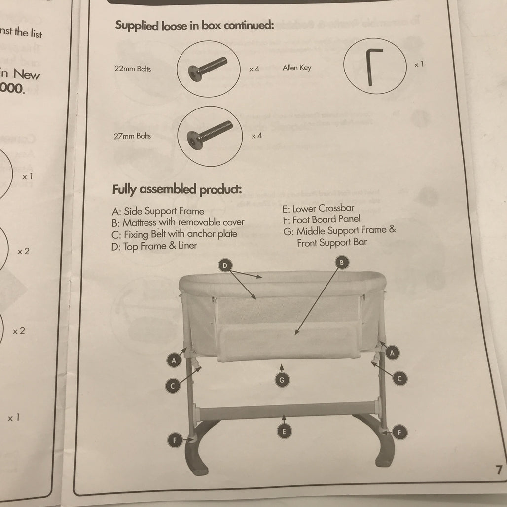 Ole Baby Breathable Bedside Sleeper Bassinet with Mattress Demo