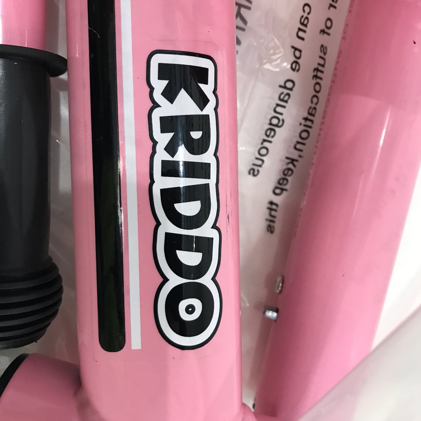 KRIDDO Pink & Black Kids Tricylce With Pedals & Rear Carry Basket NEW