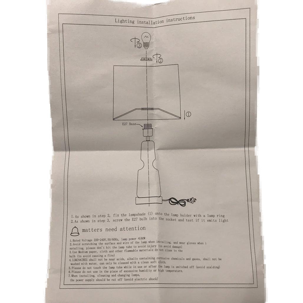 Tisuokae Dimmable Set of 2 TableTouch Lamp 61cm 3-Way with White Fabric Shade NEW