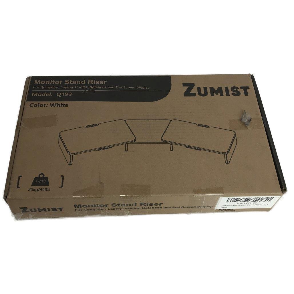 Zumist White Monitor Stand Riser For Computer, Laptop Model Q193 NEW