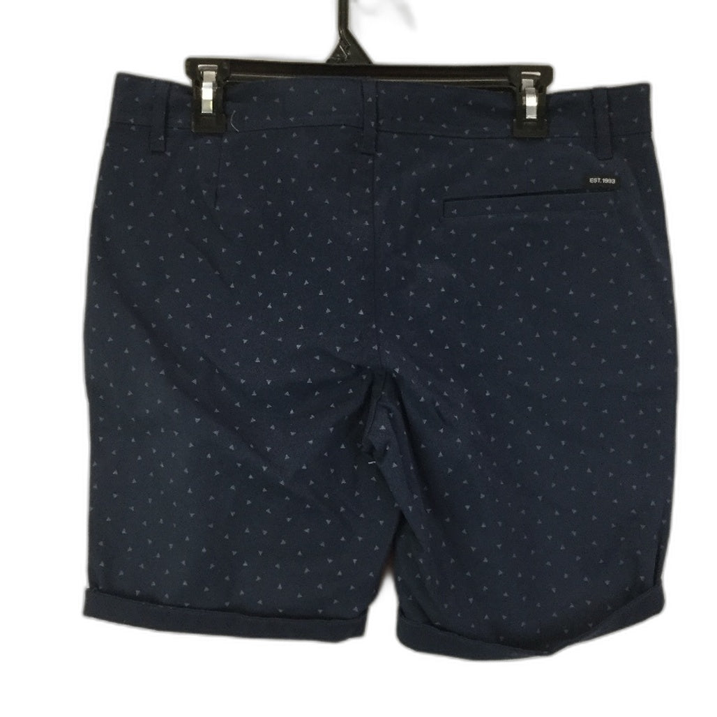 Jay Jays Mens Navy Blue Patterned Chino Short Size 33 NEW