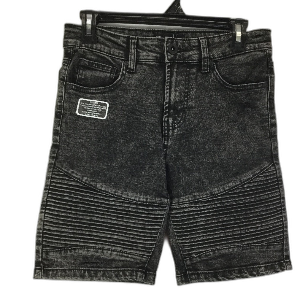 Jay Jays Mens Black Denim Slim Pintuck Short Size 28 NEW