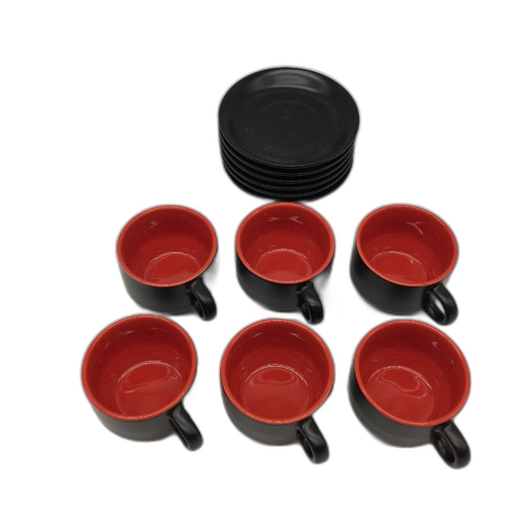 Miamio Black Le Papillon Tassen Espresso Mug Set of 6 NEW